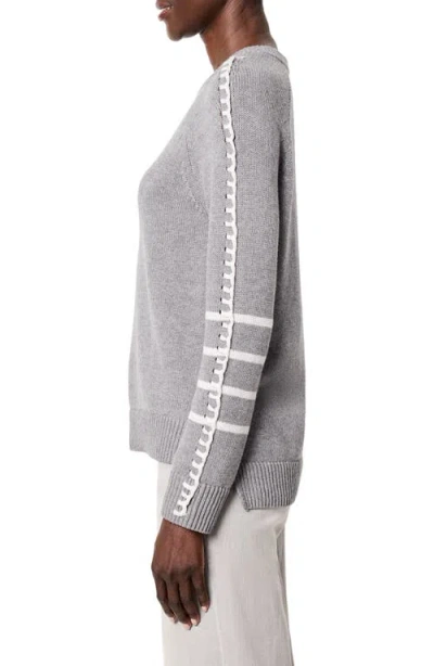 Nic + Zoe Nic+zoe Dashing Down Whipstitch High/low Sweater In Gray