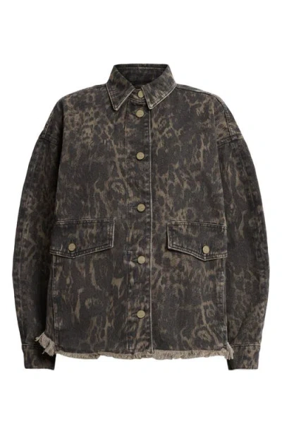 Allsaints Denim Leopard Hettie Overshirt