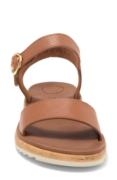 Paul Green Tippi Ankle Strap Platform Wedge Sandal In Brown