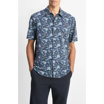 Vince Regular Fit Floral Short Sleeve Shirt In Multi
