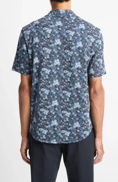 Vince Regular Fit Floral Short Sleeve Shirt In Multi