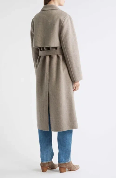 Hugo Boss Boss Caspina Belted Double Faced Wool Blend Trench Coat
