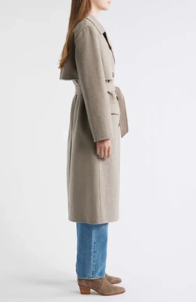 Hugo Boss Boss Caspina Belted Double Faced Wool Blend Trench Coat
