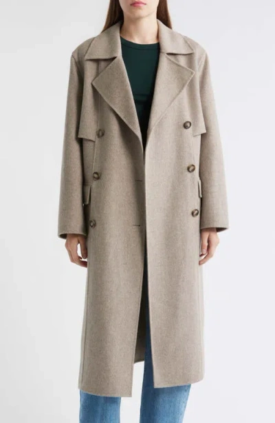 Hugo Boss Boss Caspina Belted Double Faced Wool Blend Trench Coat