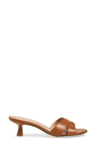 Stuart Weitzman Minimalist Slide 50 Sandal In Brown