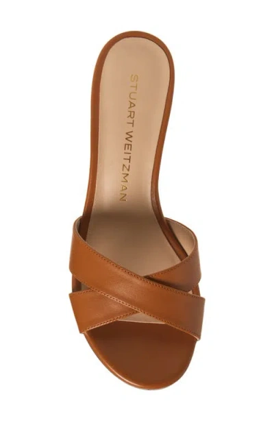 Stuart Weitzman Minimalist Slide 50 Sandal In Brown