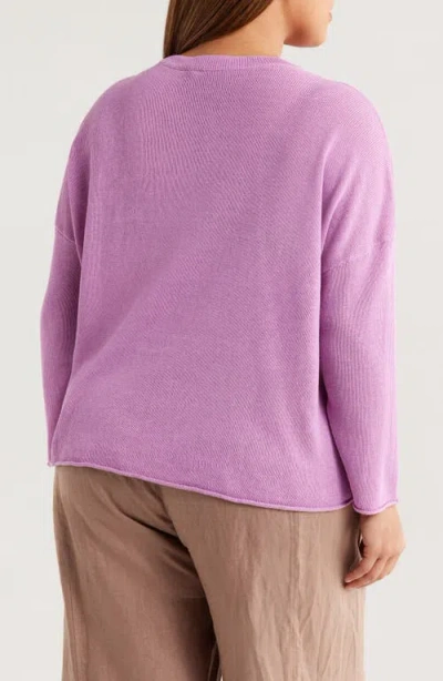 Eileen Fisher Crewneck Sweater In Purple