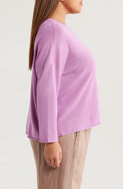 Eileen Fisher Crewneck Sweater In Purple