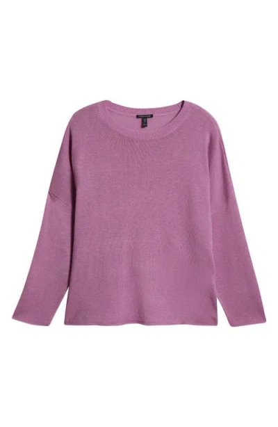 Eileen Fisher Crewneck Sweater In Purple