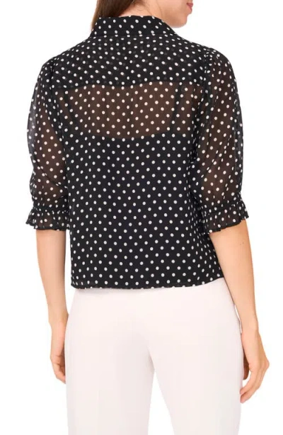 Halogen ® Ruffle Sleeve Shirt In Black