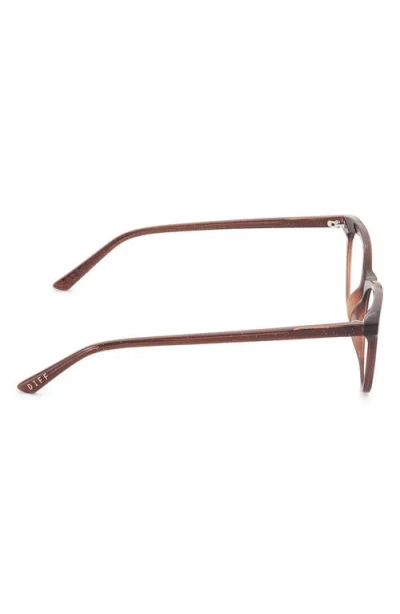 Diff Jade 51mm Blue Light Blocking Cat Eye Glasses In Brown