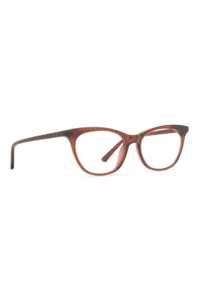 Diff Jade 51mm Blue Light Blocking Cat Eye Glasses In Brown