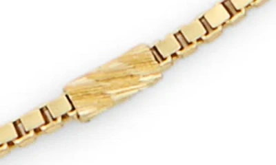 Argento Vivo Sterling Silver Bar Station Anklet In Gold