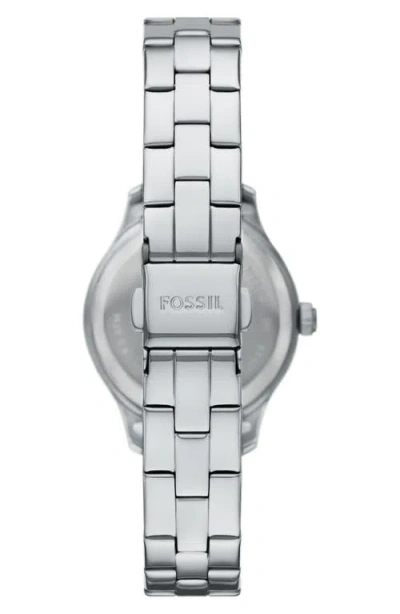 Fossil Brynn Three-hand Stainless Steel Bracelet Watch, 30mm In Brown