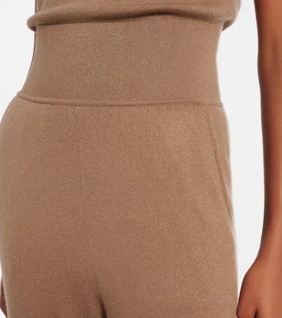 Loro Piana Cashmere-blend Sweatpants In Brown