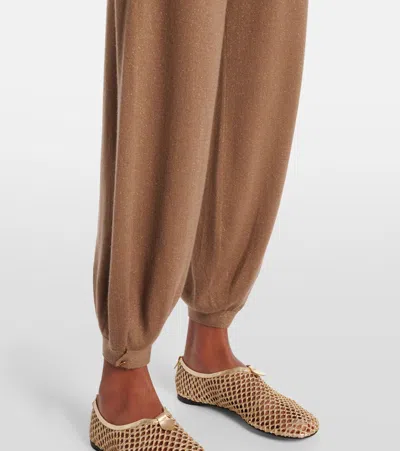 Loro Piana Cashmere-blend Sweatpants In Brown