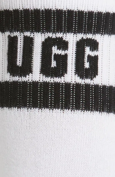 Ugg(r) Dierson Logo Quarter Socks In White