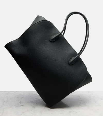 The Row Marlo Large Leather Tote Bag In Green