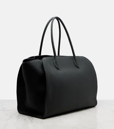 The Row Marlo Large Leather Tote Bag In Green