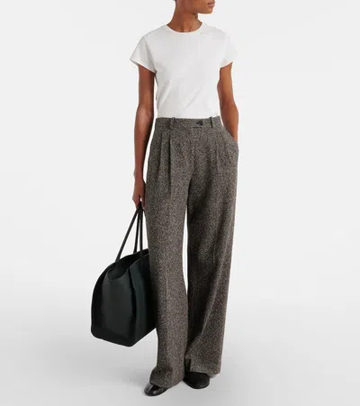 The Row Marlo Large Leather Tote Bag In Green