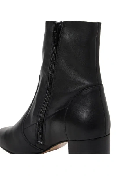 Bruno Magli June Leather Block Heel Boot In Black