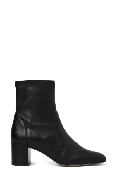 Bruno Magli June Leather Block Heel Boot In Black