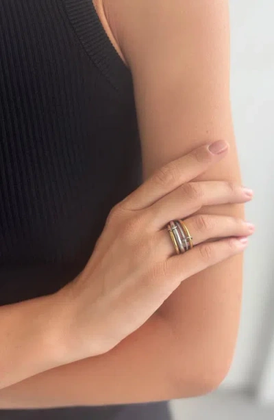 St. Moran Mixed Metal Collapsing Ring In Multi