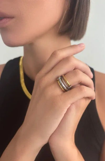 St. Moran Mixed Metal Collapsing Ring In Multi