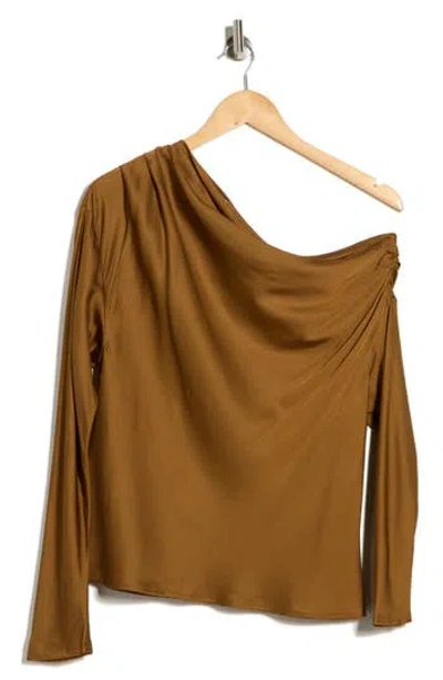 A.l.c . Piper One-shoulder Top In Brown