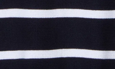French Connection Mozart Stripe Balloon Sleeve Sweater In Black