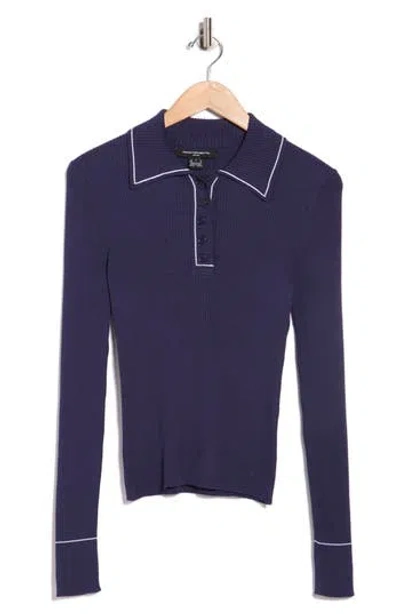 French Connection Alonzo Rib Polo In Blue