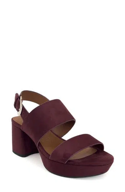 Aerosoles Camilia Platform Sandal In Burgundy