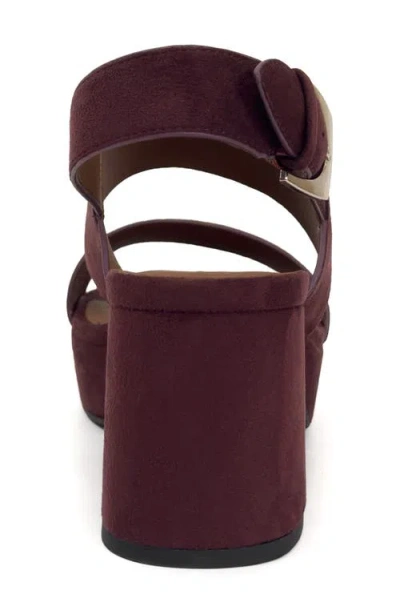 Aerosoles Camilia Platform Sandal In Burgundy