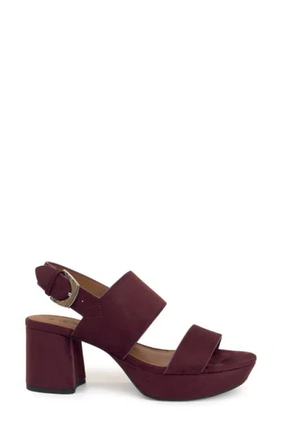 Aerosoles Camilia Platform Sandal In Burgundy