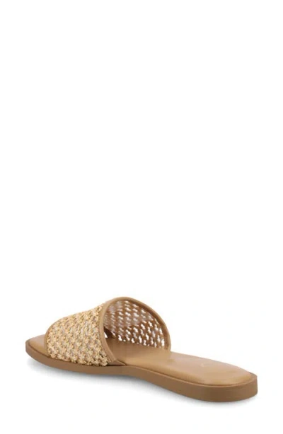 Journee Collection Womens Flat Sandals In Brown