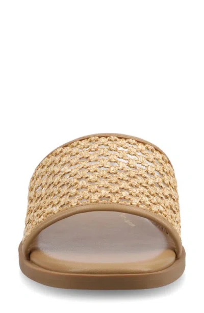 Journee Collection Womens Flat Sandals In Brown