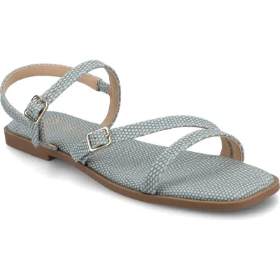 Journee Collection Womens Flat Sandals In Blue