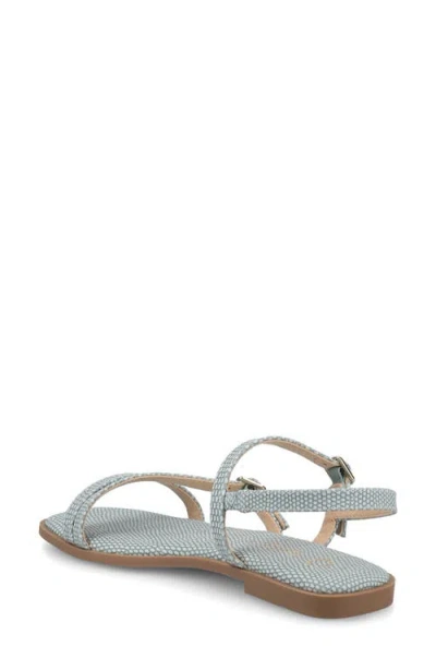 Journee Collection Womens Flat Sandals In Blue