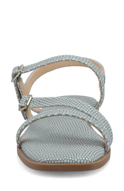 Journee Collection Womens Flat Sandals In Blue
