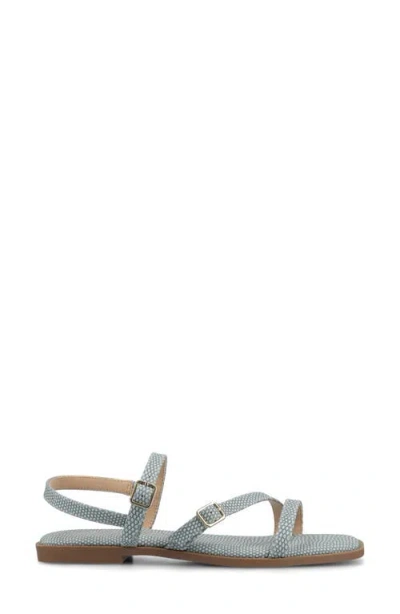 Journee Collection Womens Flat Sandals In Blue