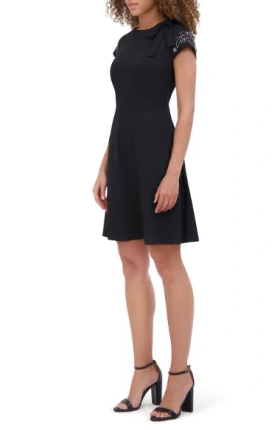 Kensie Embellished A-line Minidress In Black