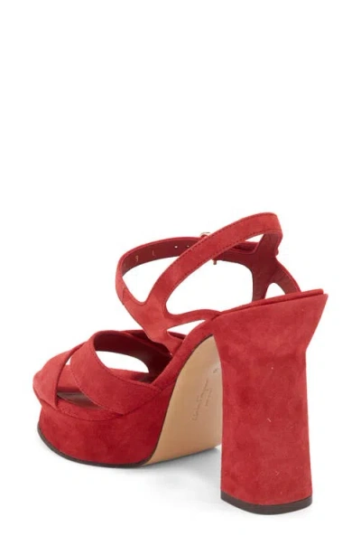 Ferragamo Sonya Platform Sandal With Block Heel In Multi