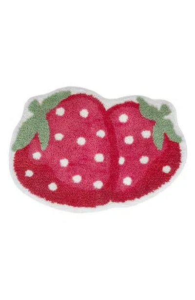 Vcny Home Strawberry Bath Mat In Transparent