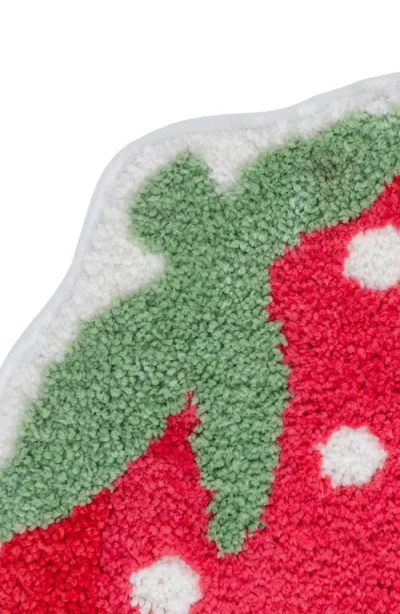 Vcny Home Strawberry Bath Mat In Transparent
