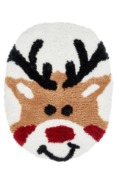 Vcny Home Reindeer Holiday 2-piece Set Bath Mat In Transparent