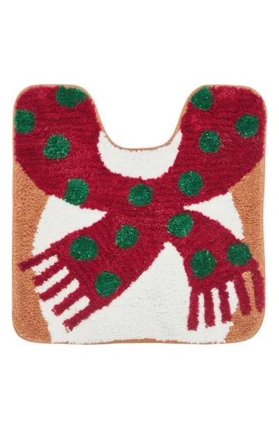 Vcny Home Reindeer Holiday 2-piece Set Bath Mat In Transparent