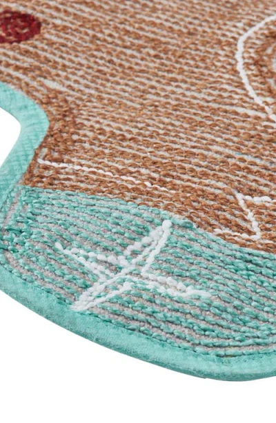 Vcny Home Gingerbread Man Holiday 2-piece Set Bath Mat In Transparent