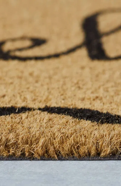 Vcny Home Hello Oval Coir Doormat In Transparent