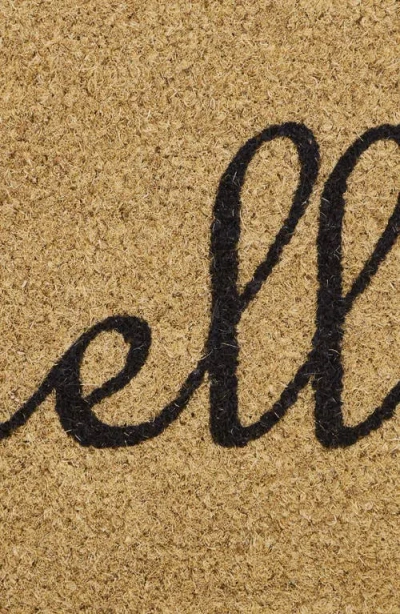 Vcny Home Hello Oval Coir Doormat In Transparent