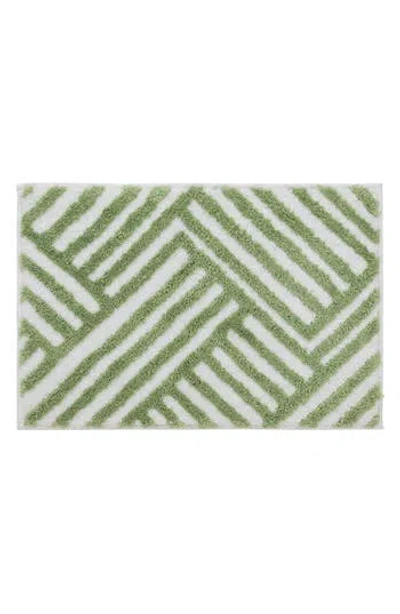 Vcny Home Geometric Line Tufted Bath Mat In Transparent